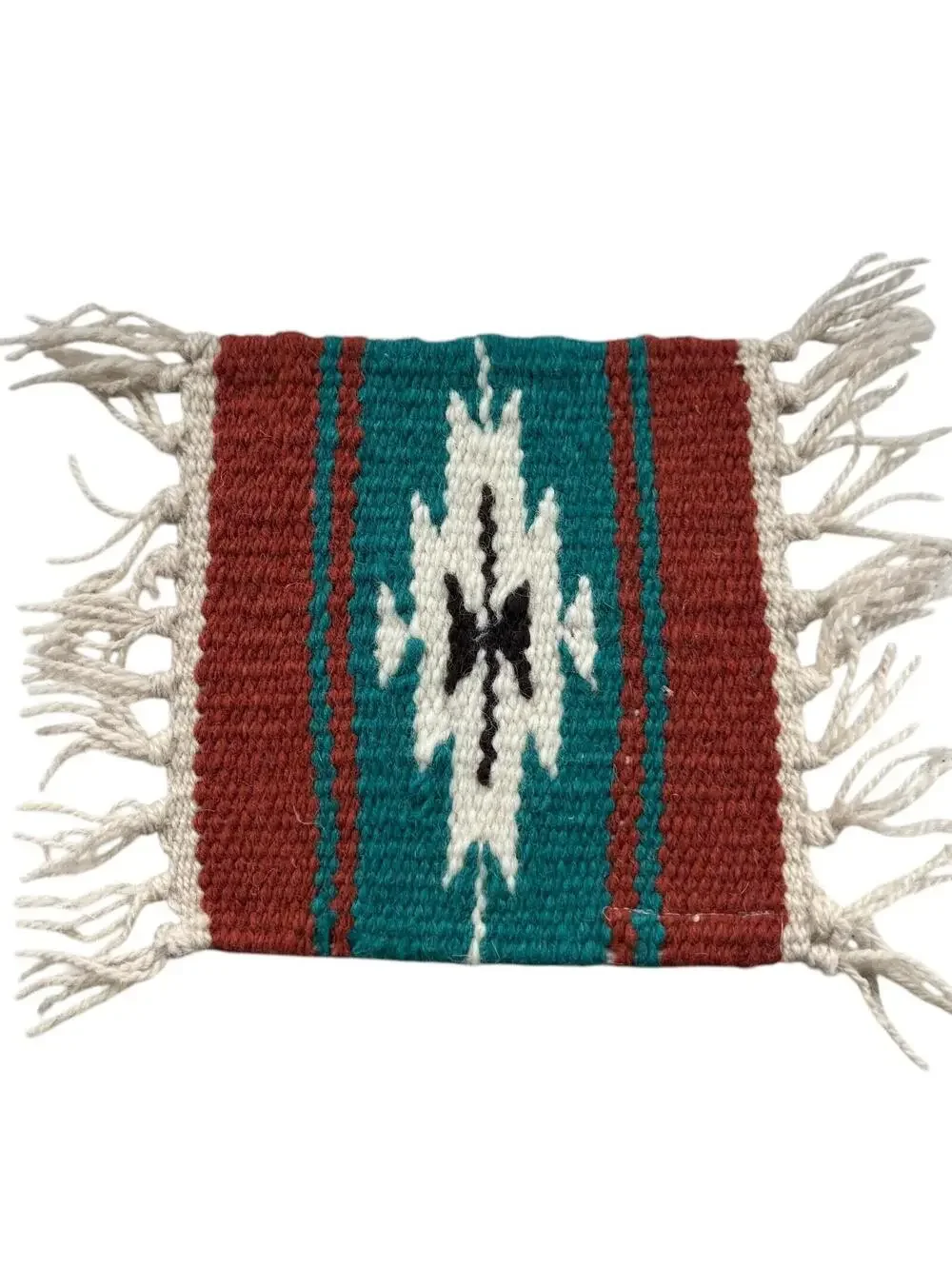 El Paso Saddle Blanket Co Woven Table Mat 90% Wool 9.5” X 6.5”